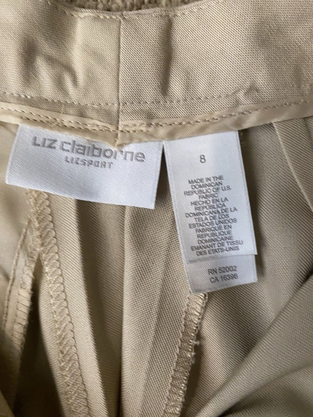 Liz Claiborne LizSport Hi Rise Vintage 90’s Beige Trousers Women’s Size 8 - Picture 8 of 13